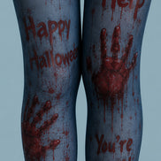 Bloody Handprint Pantyhose Halloween Costume Party Tights L67-14