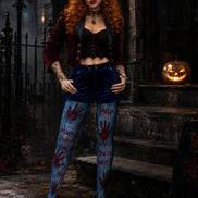 Bloody Handprint Pantyhose Halloween Costume Party Tights L67-14