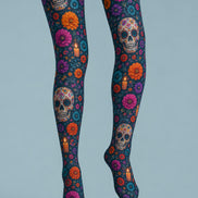 Colorful Skull Tights Halloween Costume Pantyhose L67-17
