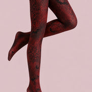 Red Gothic Bat Halloween Party Tights L67-18