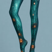 Halloween Pumpkin Haunted Garden Tights L67-21