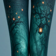 Halloween Pumpkin Haunted Garden Tights L67-21