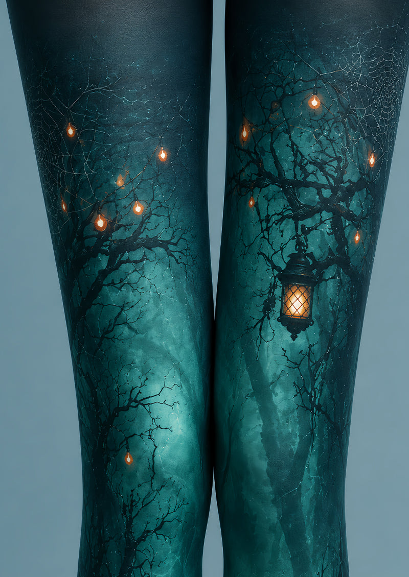 Halloween Pumpkin Tights Gothic Haunted Garden Pantyhose L67-21