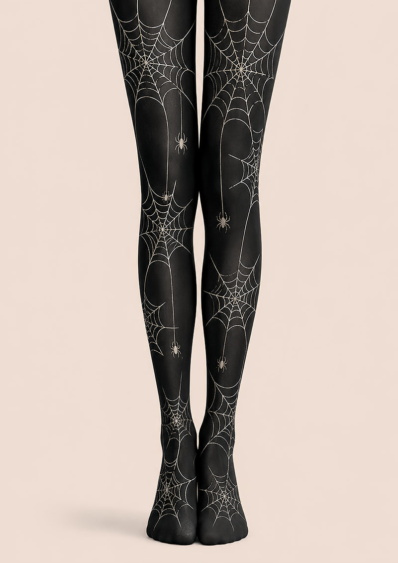 Black Spider Web Halloween Costume Pantyhose L67-25