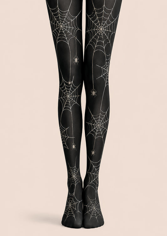 Black Spider Web Halloween Costume Pantyhose L67-25