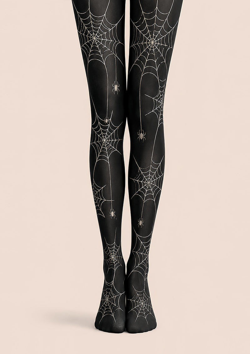 Black Spider Web Halloween Costume Pantyhose L67-25