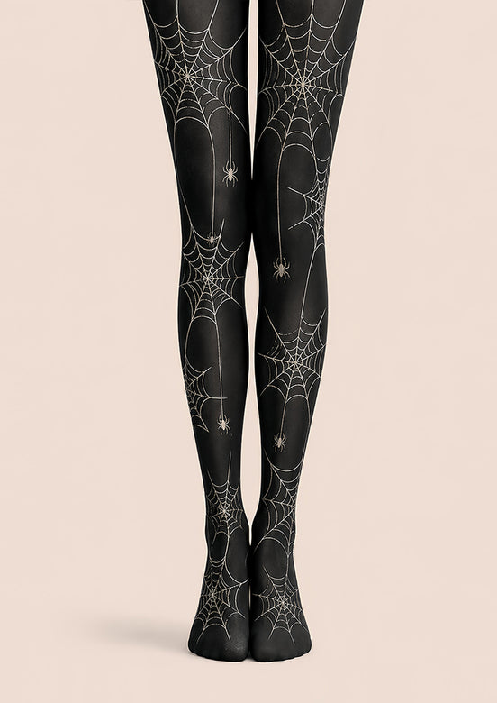 Black Spider Web Halloween Costume Pantyhose L67-25