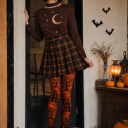Haunted House Pumpkin Tree Tights Halloween Party Hosiery L67-28