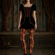 Bloody Handprint Pantyhose Stripe Halloween Patterned Tights L67-3