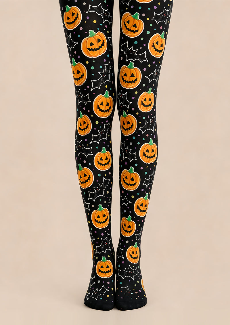 Cartoon Pumpkin Black Bat Halloween Tights Hosiery L67-33