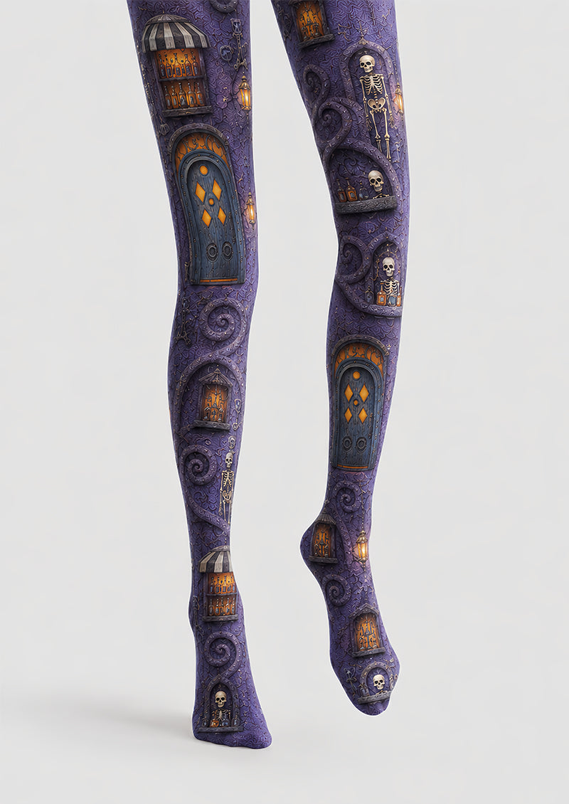 Purple Witch Apothecary Tights Cosplay Pantyhose L67-4