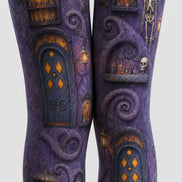 Purple Witch Apothecary Tights Cosplay Pantyhose L67-4