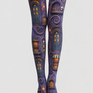 Purple Witch Apothecary Tights Cosplay Pantyhose L67-4