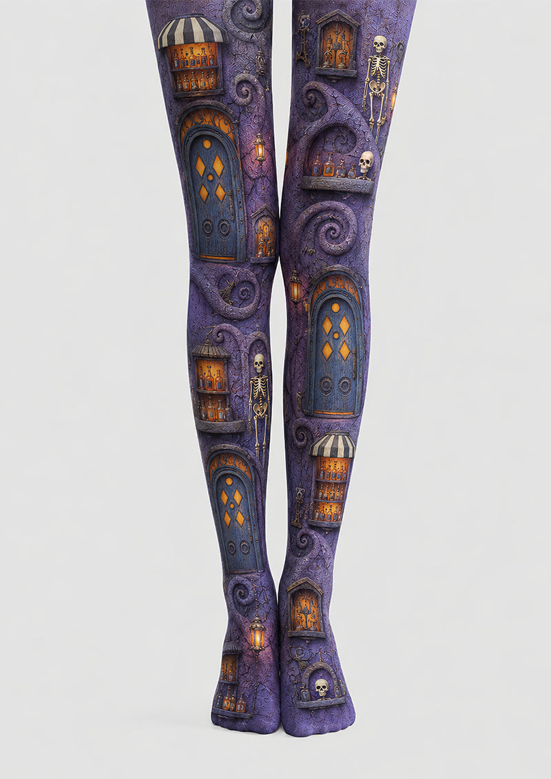 Purple Witch Apothecary Tights Cosplay Pantyhose L67-4