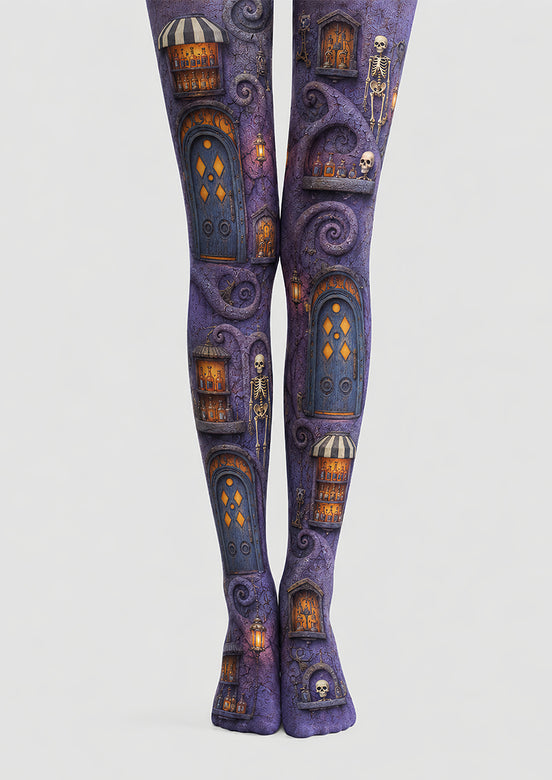 Purple Witch Apothecary Tights Cosplay Pantyhose L67-4