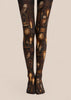 Vintage Mystic Owl Candle Print Tights Pantyhose L67-6