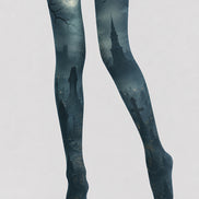 Gothic Cemetery Halloween Tights Cosplay Pantyhose L67-7