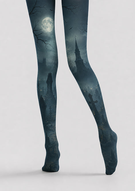 Gothic Cemetery Halloween Tights Cosplay Pantyhose L67-7
