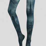 Gothic Cemetery Halloween Tights Cosplay Pantyhose L67-7