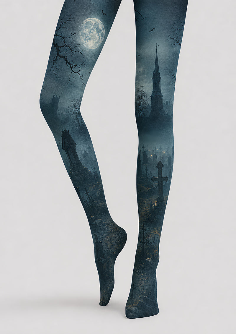 Gothic Cemetery Halloween Tights Cosplay Pantyhose L67-7
