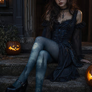 Gothic Cemetery Halloween Tights Cosplay Pantyhose L67-7