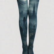 Gothic Cemetery Halloween Tights Cosplay Pantyhose L67-7