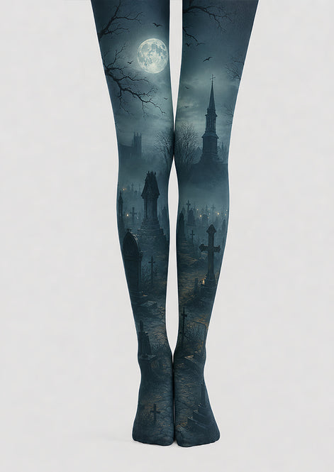 Gothic Cemetery Halloween Tights Cosplay Pantyhose L67-7