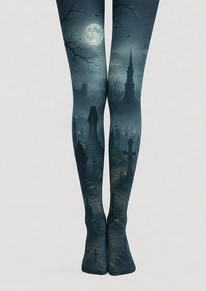 Gothic Cemetery Halloween Tights Cosplay Pantyhose L67-7