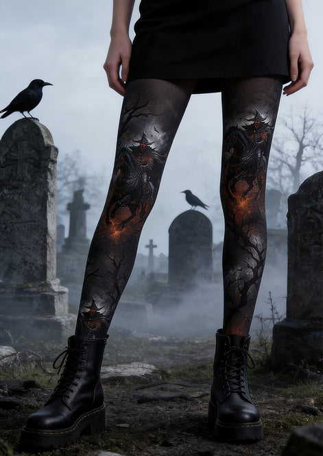 Haunted Horseman Halloween Cosplay Pantyhose L67-8