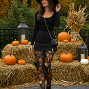 Pumpkin Skull Black Tights Halloween Party Pantyhose L67-9
