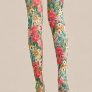 Spring Colorful Floral Patterned Tights Hosiery L68-102