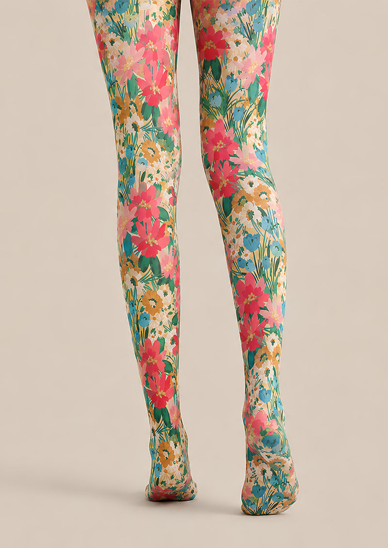 Spring Colorful Floral Patterned Tights Hosiery L68-102