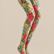 Spring Colorful Floral Patterned Tights Hosiery L68-102