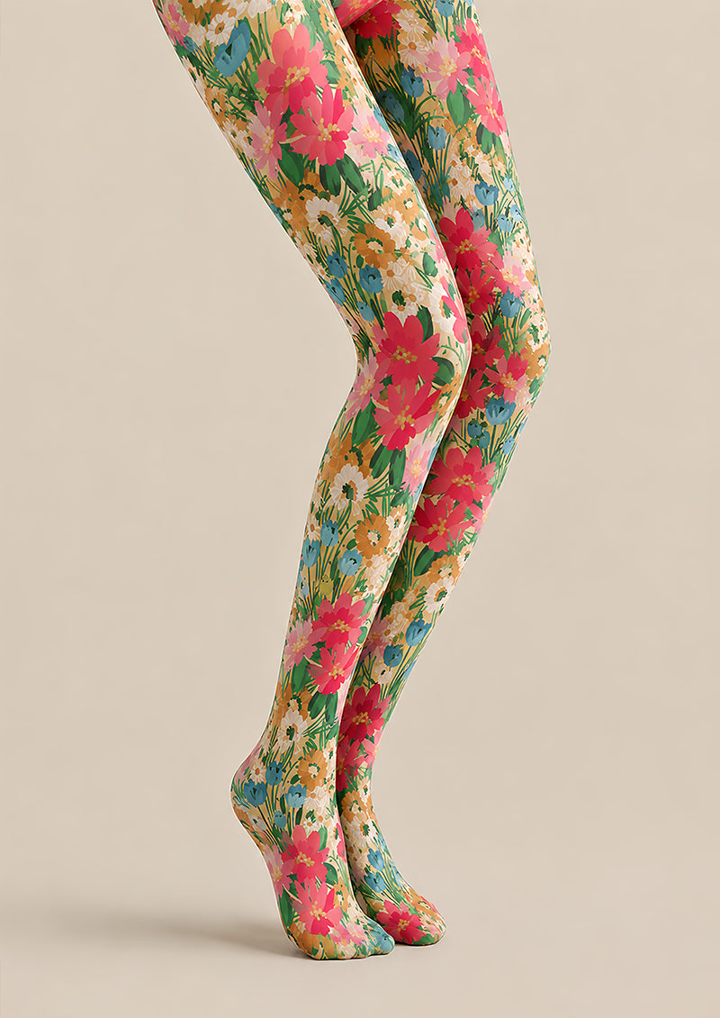 Spring Colorful Floral Patterned Tights Hosiery L68-102