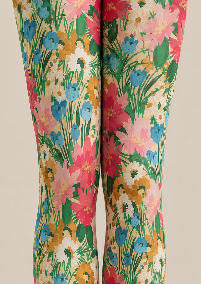Spring Colorful Floral Patterned Tights Hosiery L68-102