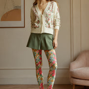 Spring Colorful Floral Patterned Tights Hosiery L68-102