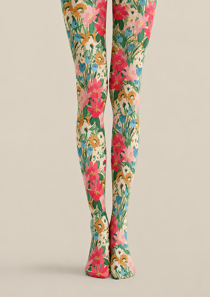 Spring Colorful Floral Patterned Tights Hosiery L68-102