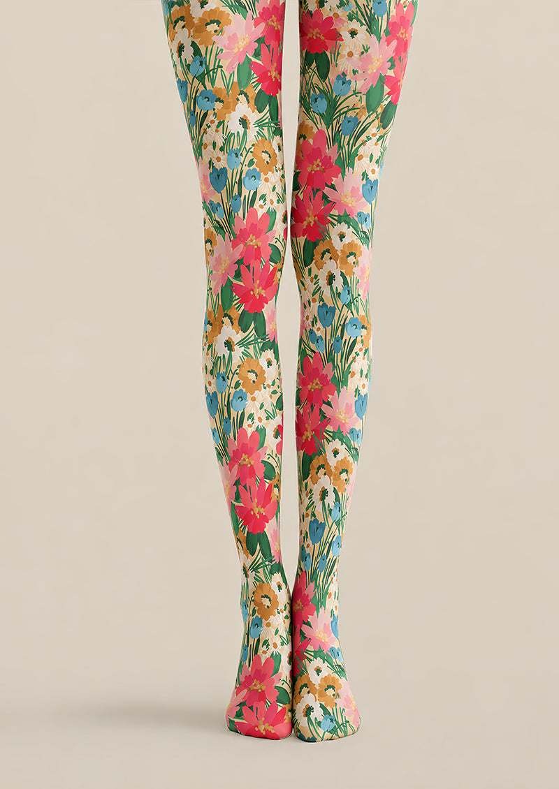 Spring Colorful Floral Patterned Tights Hosiery L68-102