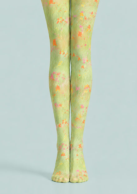 Cottagecore Meadow Floral Pantyhose Tights L68-104
