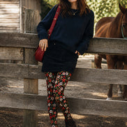 Ditsy Garden Floral Print Tights Hosiery Pantyhose L68-107