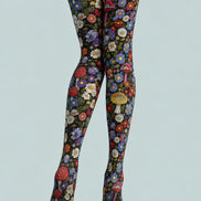 Woodland Bloom Floral Print Tights Hosiery Pantyhose L68-109