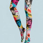 Pop Art Magazine Collage Tights Fashion Pantyhose L68-11