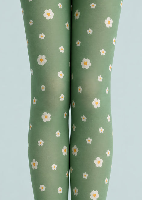 Daisy Bloom Floral Tights Hosiery Pantyhose L68-110