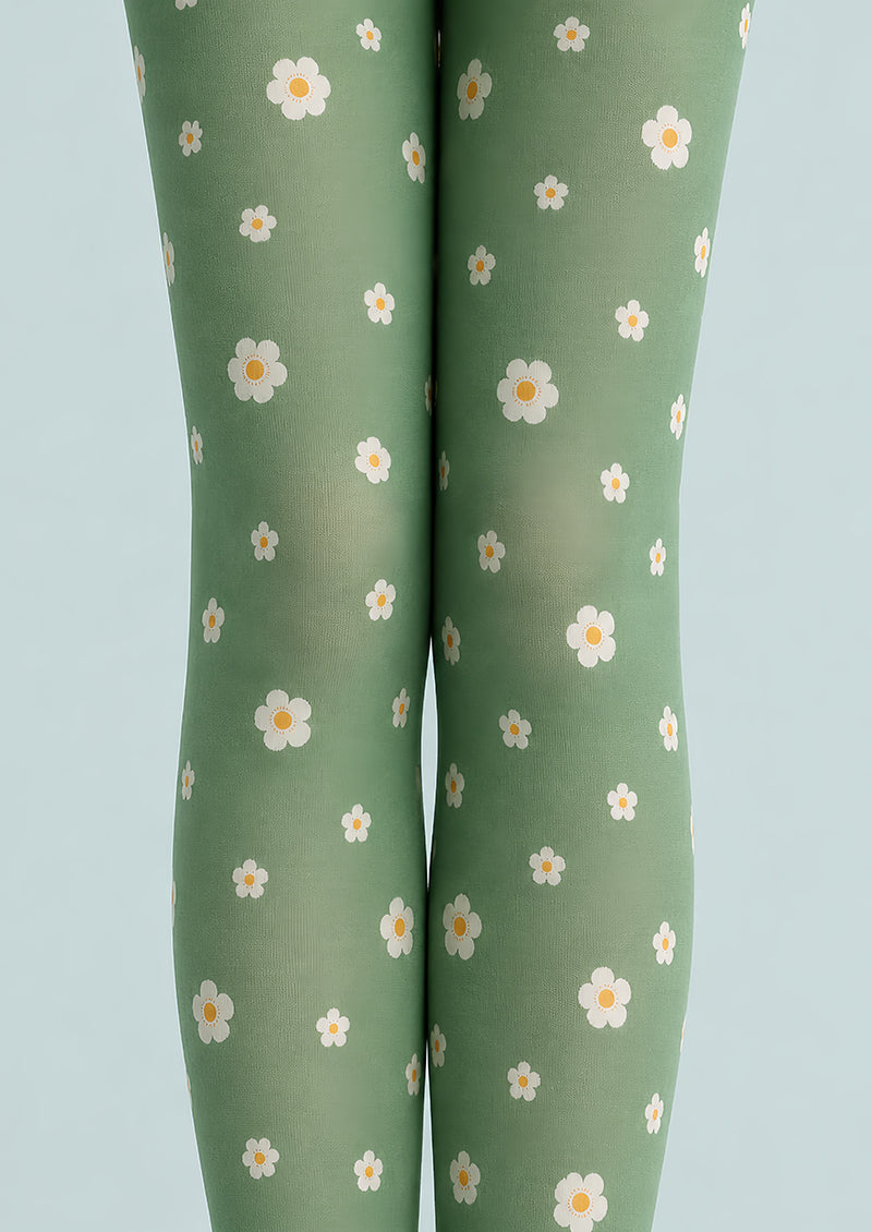 Daisy Bloom Floral Tights Hosiery Pantyhose L68-110