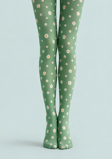 Daisy Bloom Floral Tights Hosiery Pantyhose L68-110