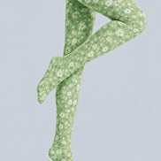 Cottage Daisy Floral Print Tights Hosiery Pantyhose L68-112