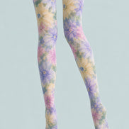Watercolor Garden Floral Print Tights Hosiery L68-114