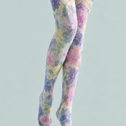 Watercolor Garden Floral Print Tights Hosiery L68-114
