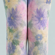 Watercolor Garden Floral Print Tights Hosiery L68-114
