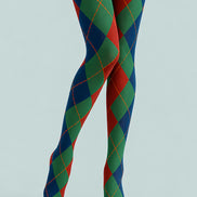 Fall Argyle Green Tights Hosiery Pantyhose L68-115